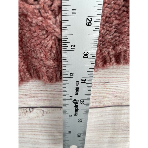 Anthropologie Sleeping on Snow Sherpa Cowl Neck Cardigan Sweater Women's XS Pink - Picture 10 of 11